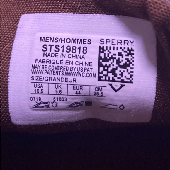 Sperry Top-sider Sts19818 Brown Strip Plushwave Ltt Leather Lace Up Men’s 10.5 - Picture 4 of 10